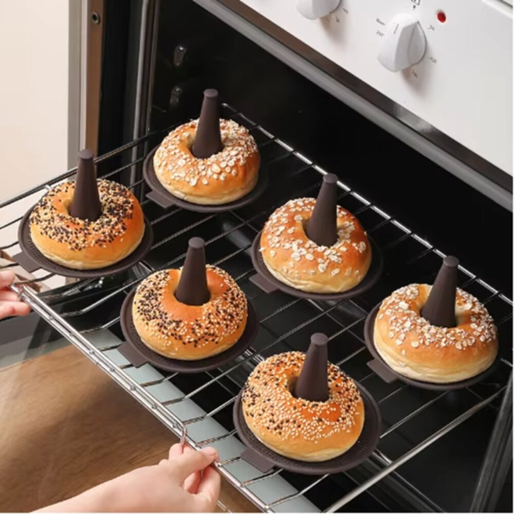 Silicone Baking Mold Set Cake Mousse Pudding Donut Molding(1 Set(6 Pcs))